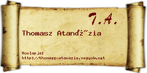 Thomasz Atanázia névjegykártya
